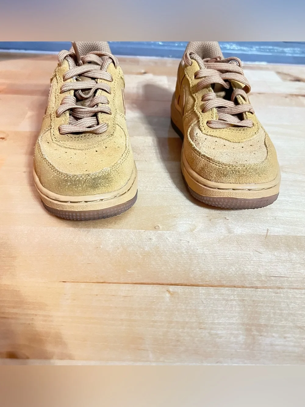 Nike Air Force 1 LV8 3 Kids Size 10.5C Shoes Wheat Gum Light Brown Athletic - Picture 7 of 7